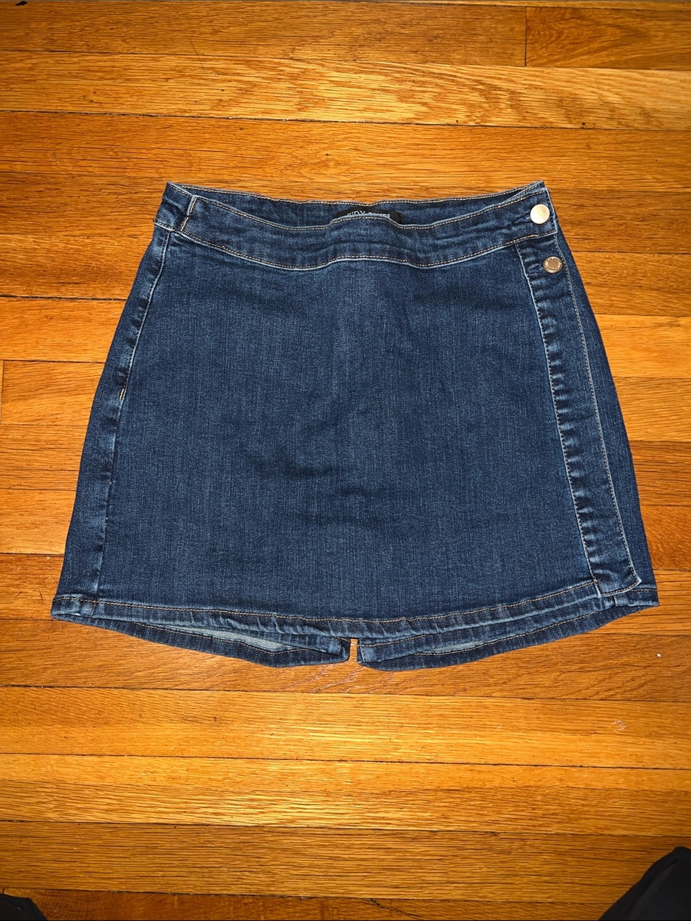 Judy Blue Dark Blue Denim skort with Side Button Detail
